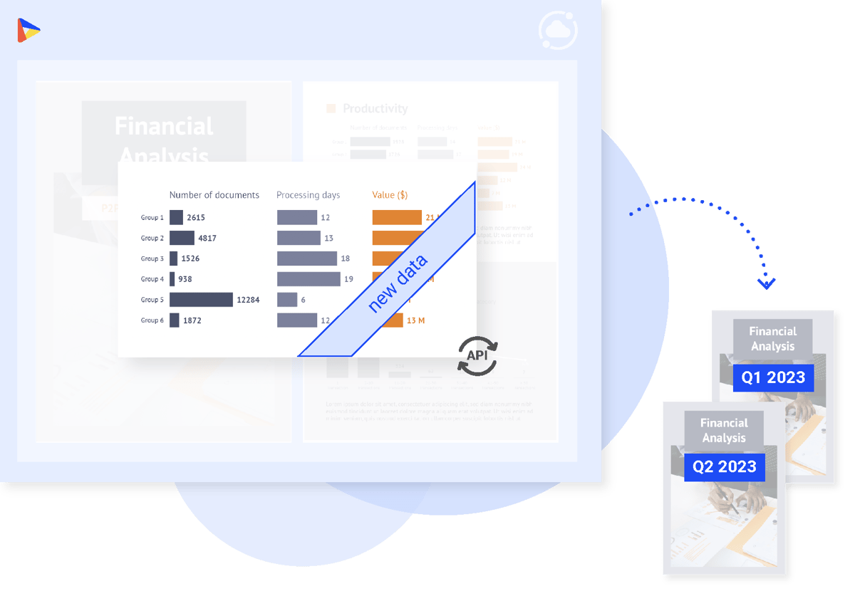 an illustration of a possibilities of creating recurring reports 