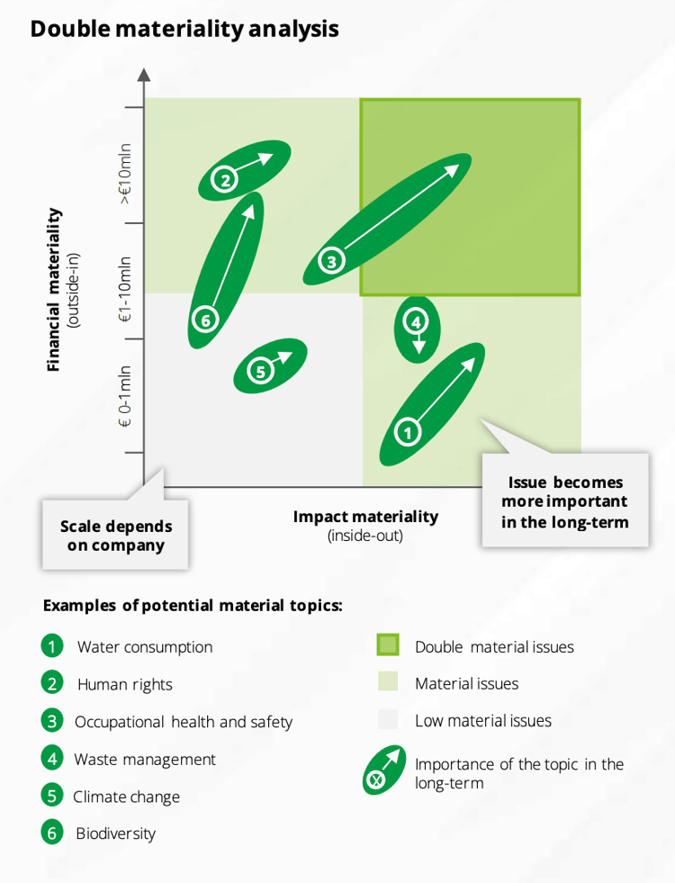 Real-world Double Materiality Chart Examples and Insights | Datylon