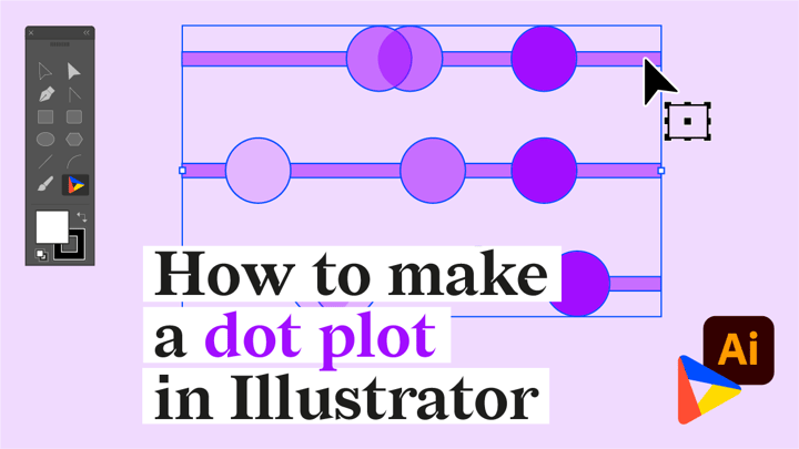 Charts in Illustrator | Graph tool Adobe Illustrator | How to make a dot plot chart in Adobe Illustrator with chart maker plugin Datylon for Illustrator