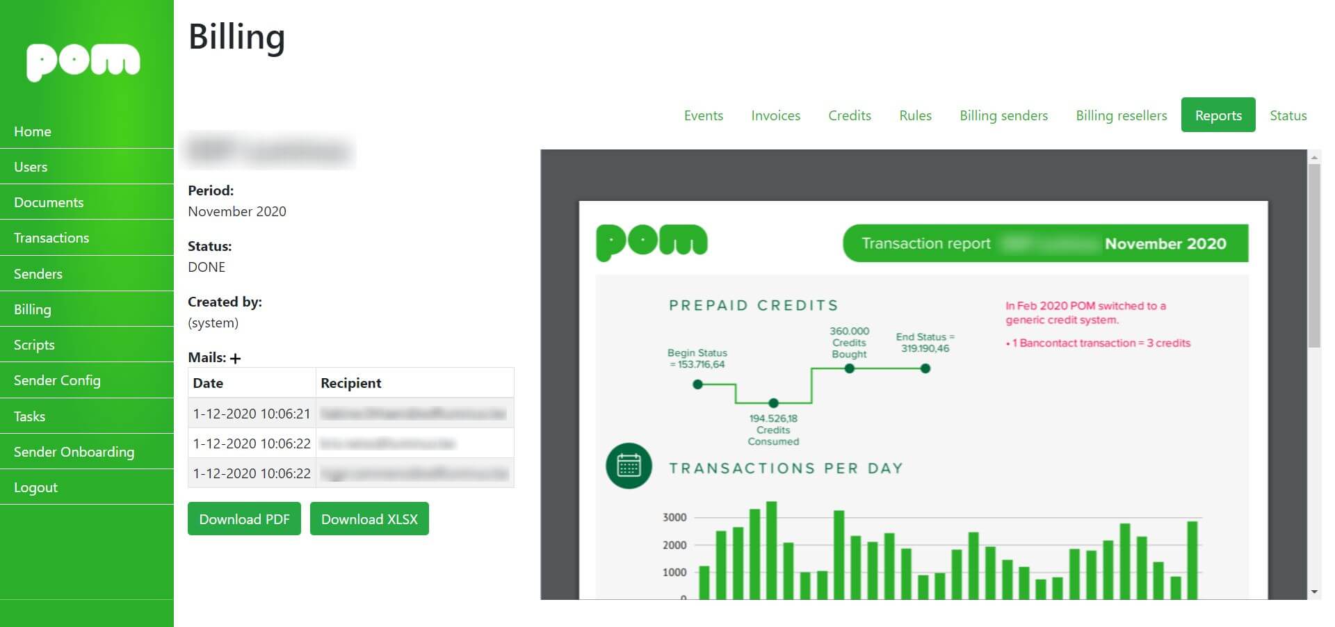 POMs report design and report production process is fully automated with Datylon Report Server