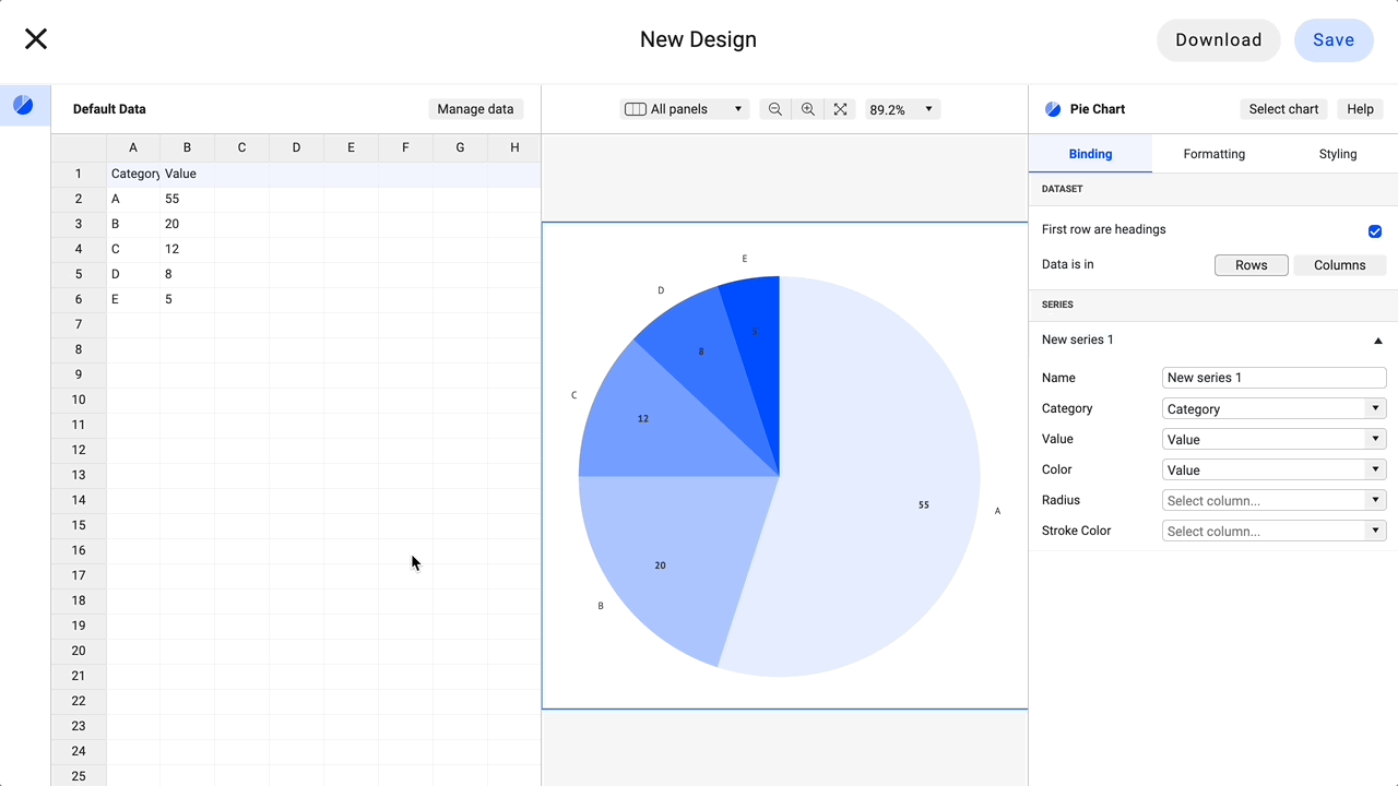 Create a pie chart with our pie chart maker in 6 simple steps