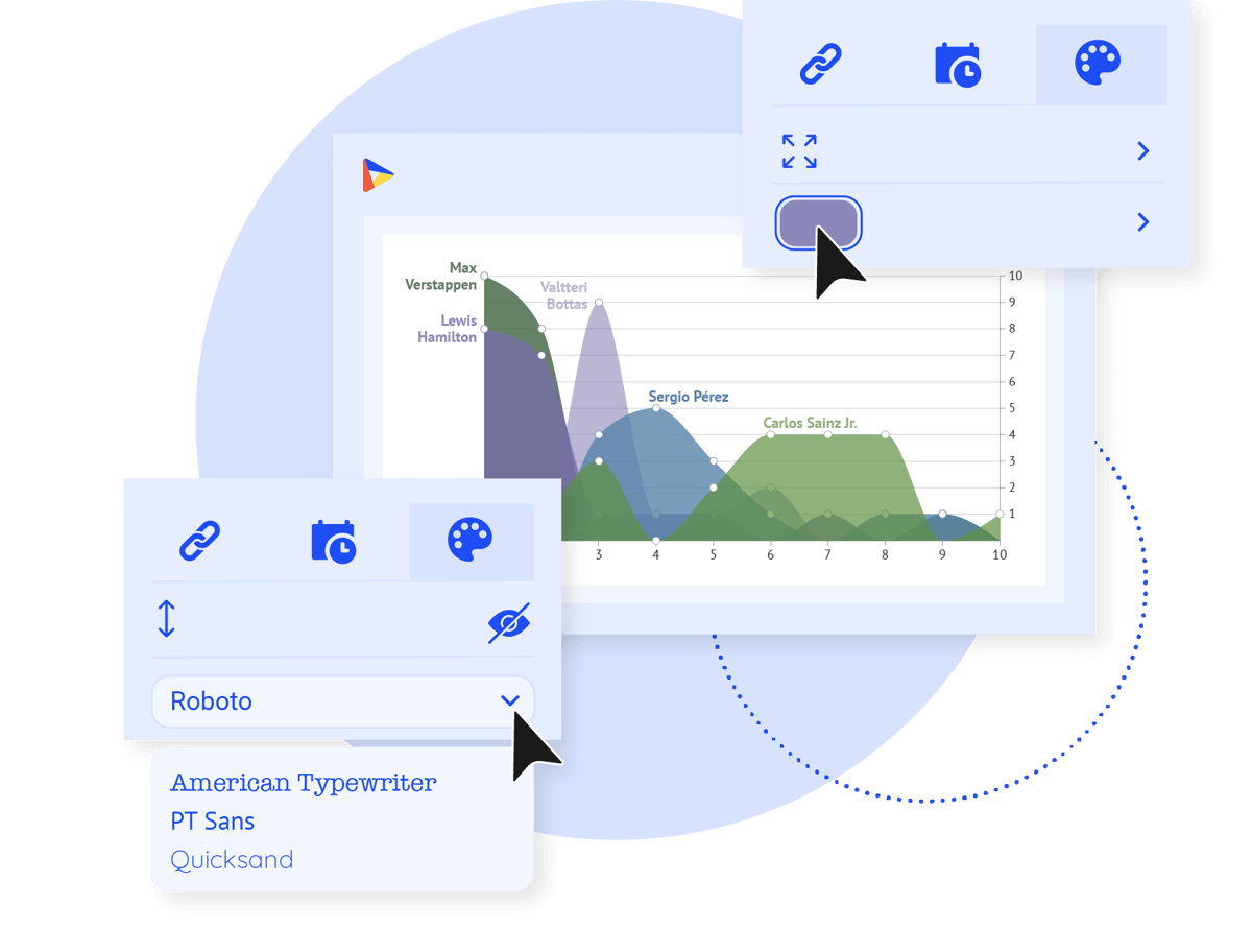 Make charts beautiful again - Stand out from the crowd! Boost your dataviz power with a set of unrivaled chart design features. Use Datylon to supercharge your data visualization projects and truly impress your audience.