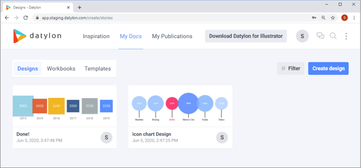 Datylon Chart Maker web app supports online collaboration