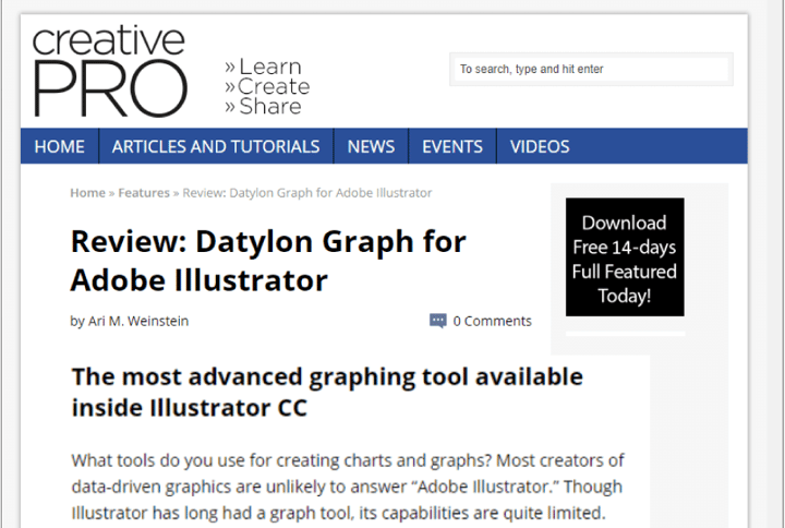 Creative Pro review of Datylon for Illustrator