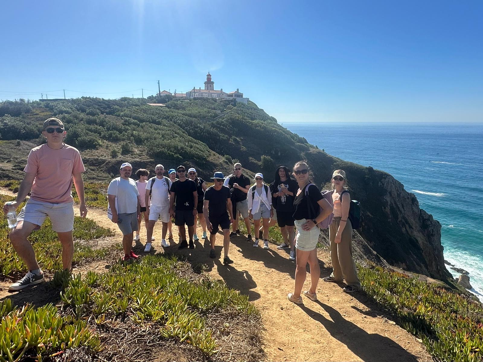 Team photo at the sea Team photo at the sea