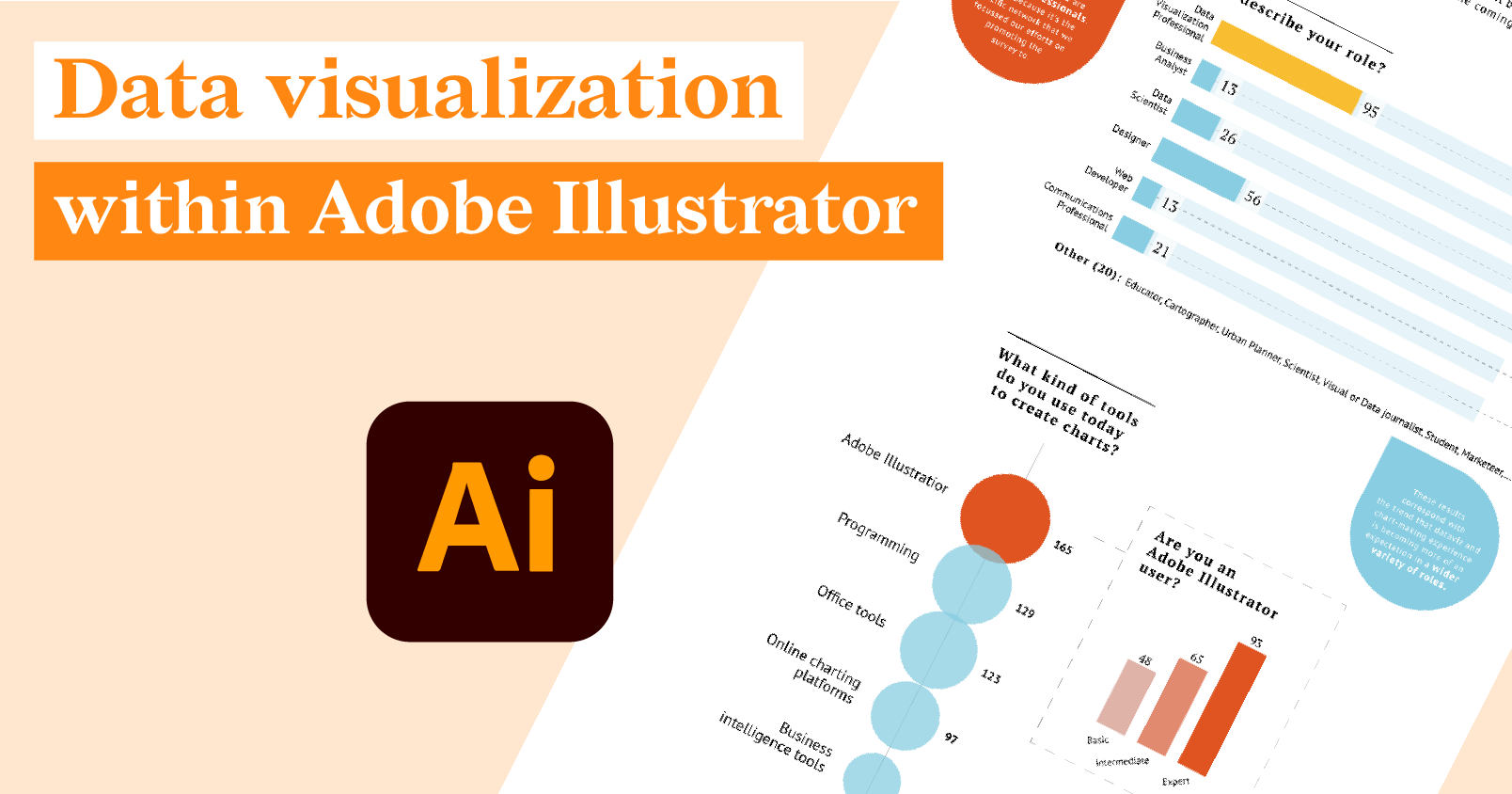 Graphic designers very often use Adobe Illustrator. See the results of our survey regarding data visualization within Adobe Illustrator