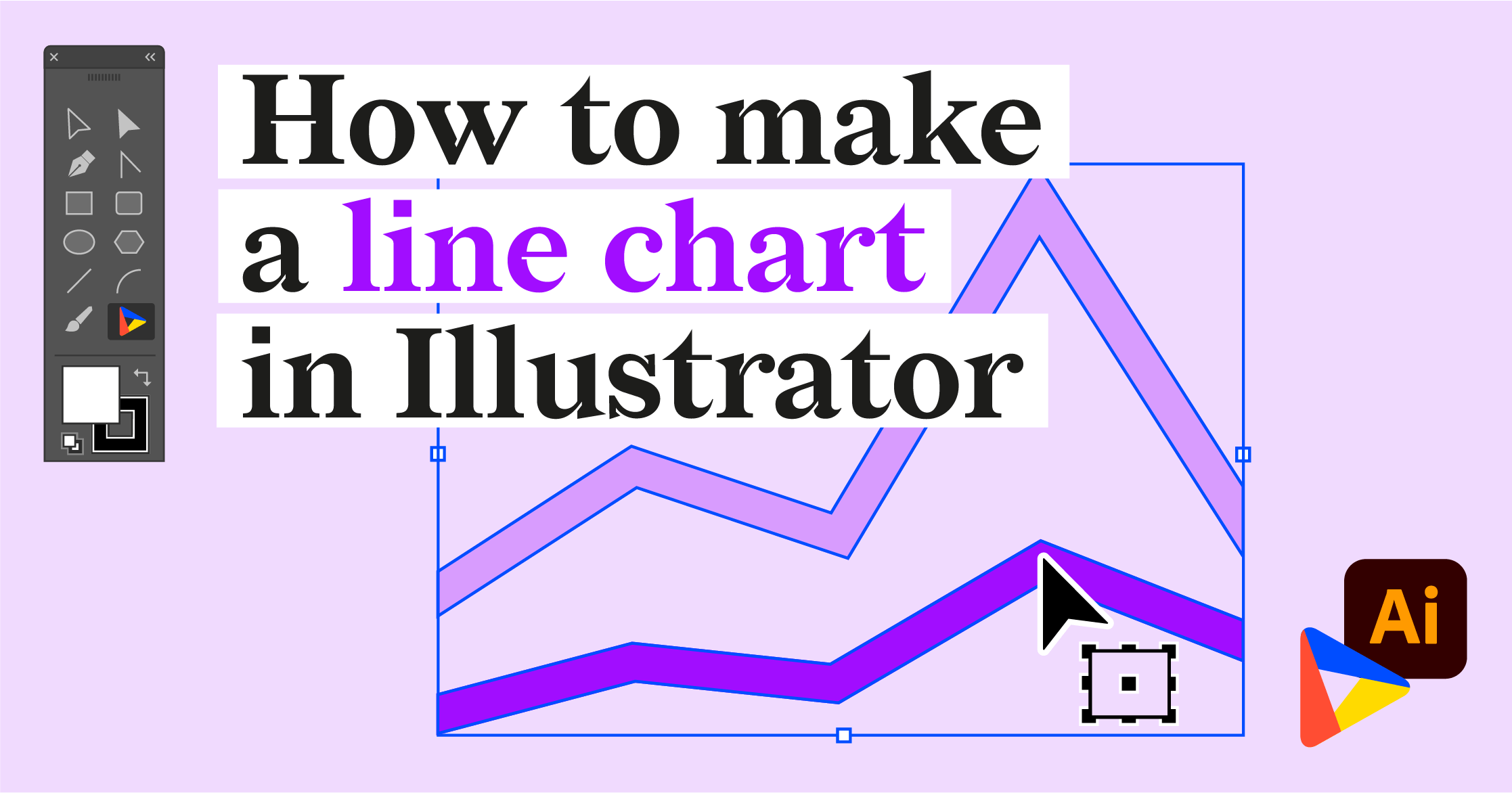 How to draw a line chart graph in Adobe Illustrator with Datylon chart maker