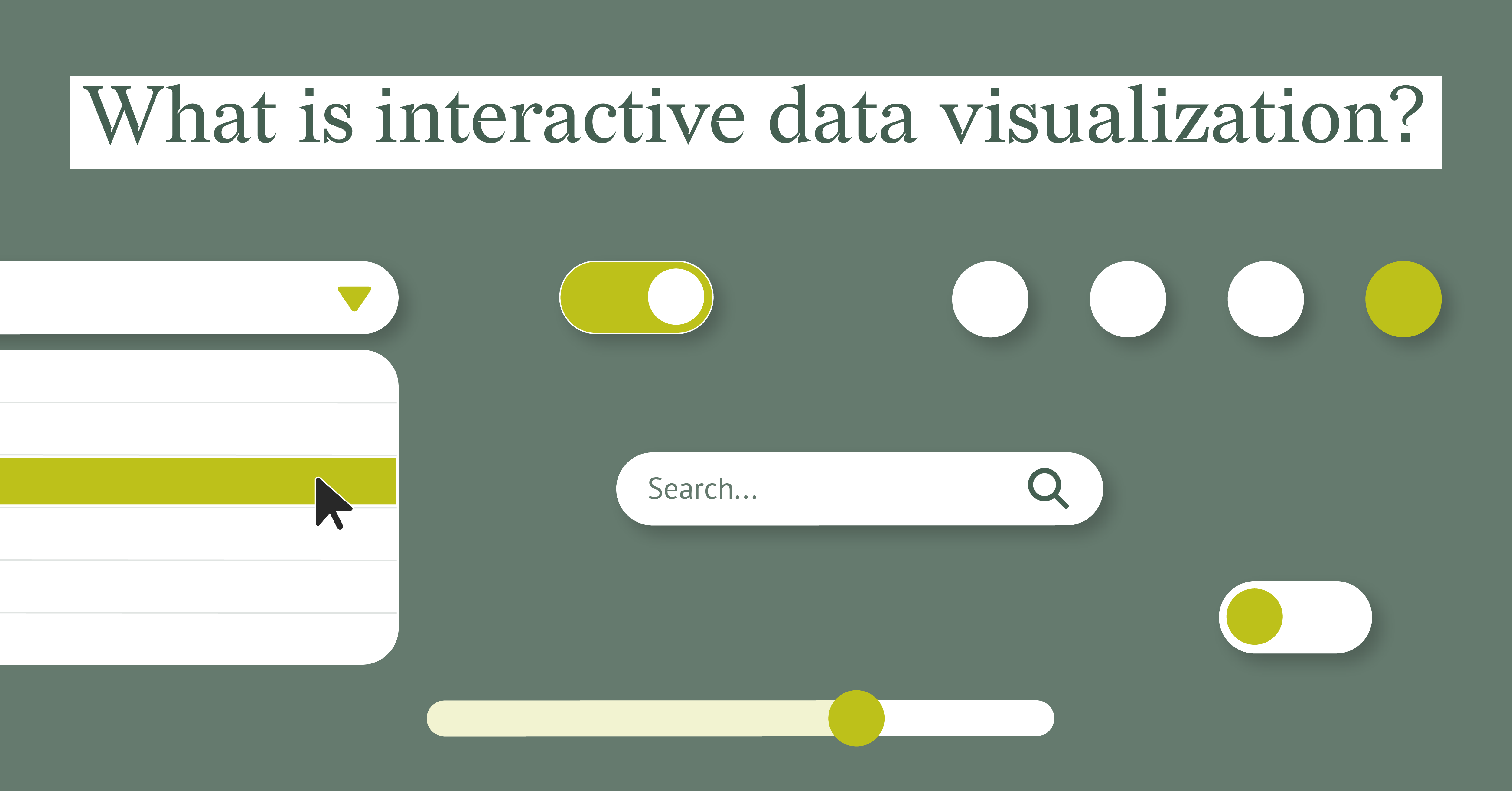 User interface controls used for an interactive data visualization