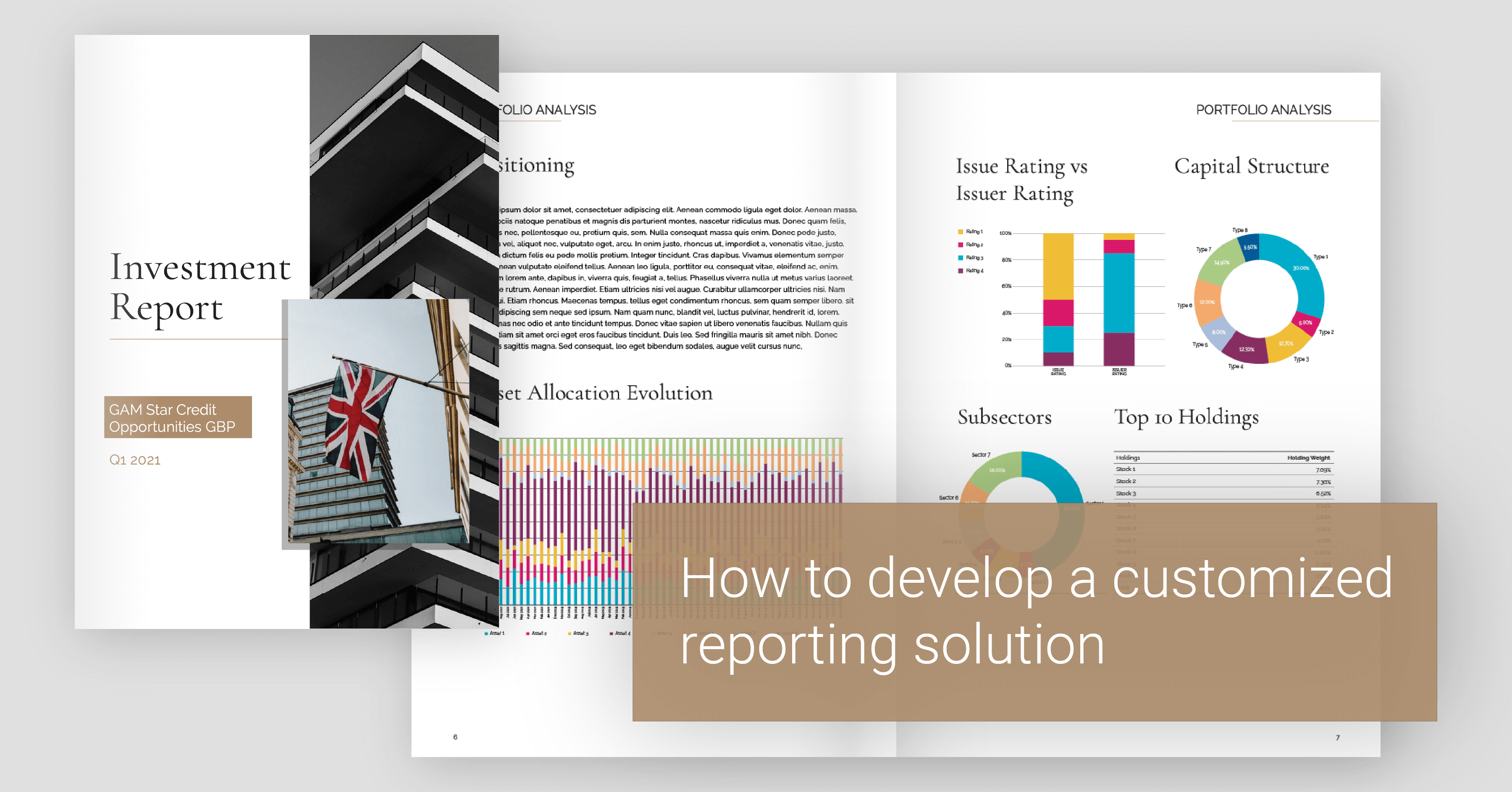 A customized reporting solution for the wealth management sector