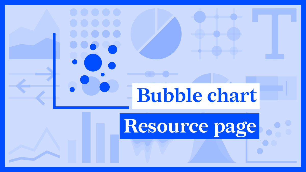 Bubble chart resource page: bubble chart definition, bubble chart alternatives, bubble chart variations and pro tips for bubble graph design