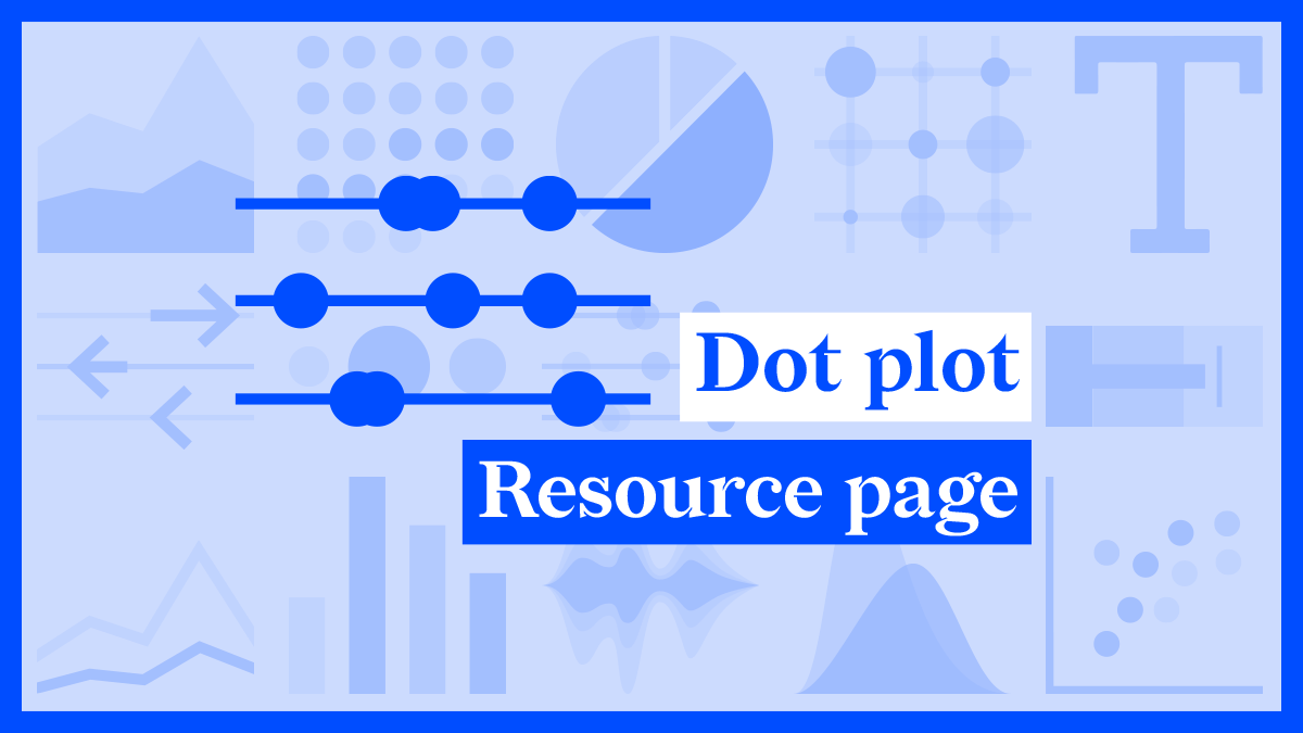 Dot plot resource page: dot plot definition, dot plot alternatives, dot plot variations and pro tips for dot plot design