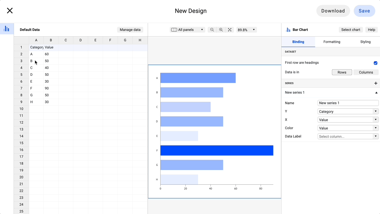 Create a bar chart with our bar graph maker in 6 simple steps