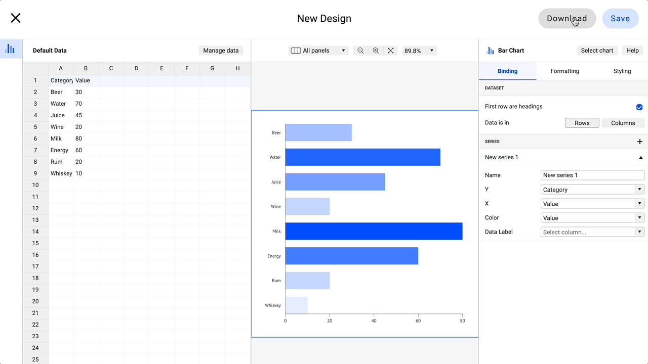 Create a bar chart with our bar graph maker in 6 simple steps