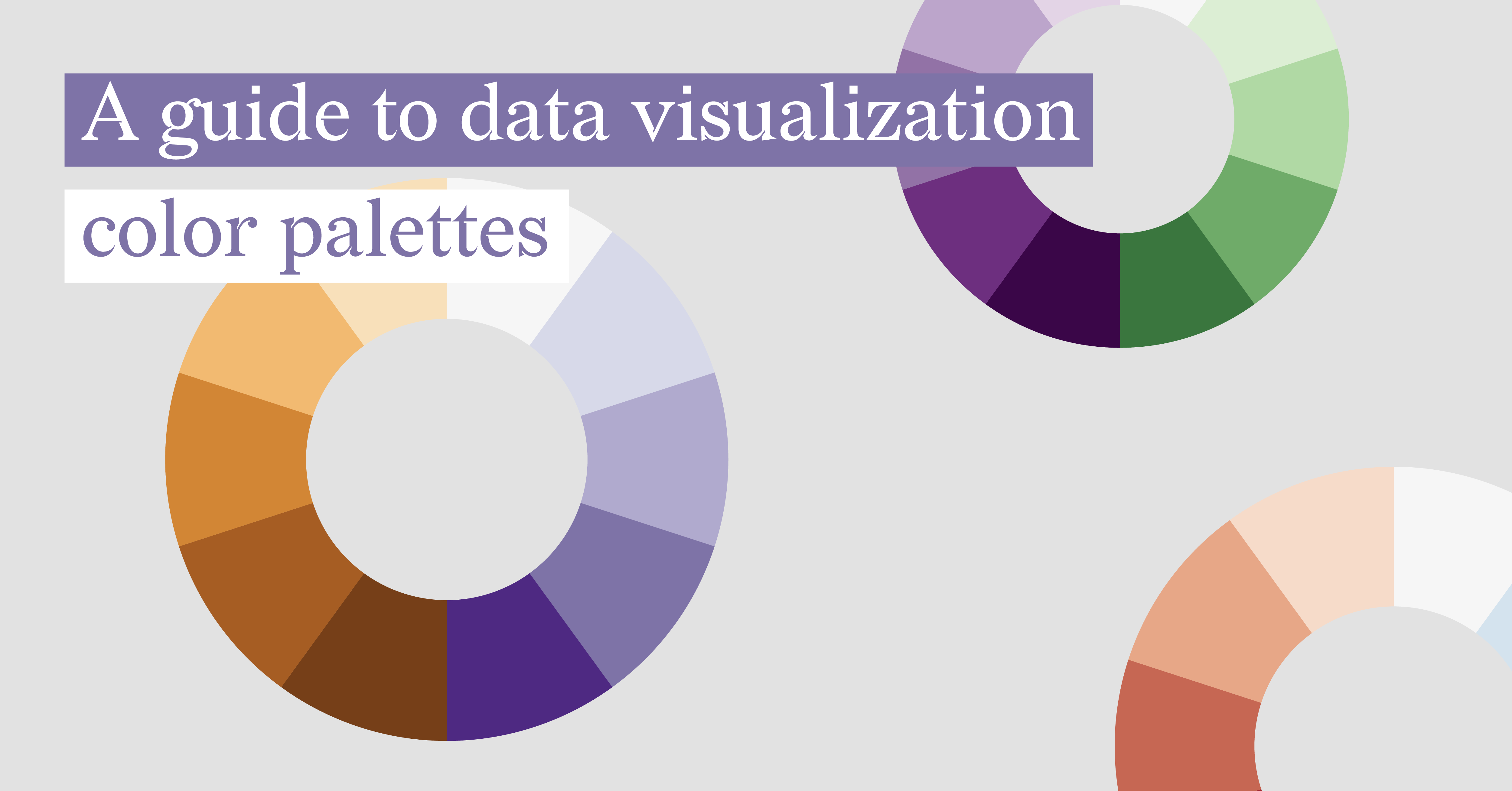 pie charts with different color palettes